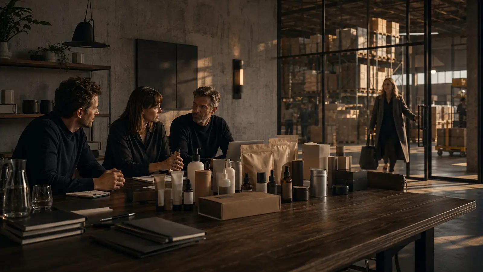 An advisor walks a brand's team through their financing options